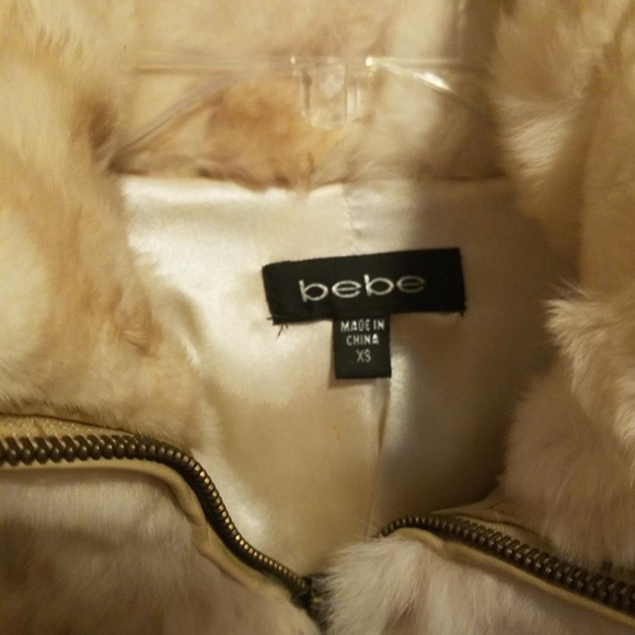 bebe fur/ leather jacket - Picture 3 of 4